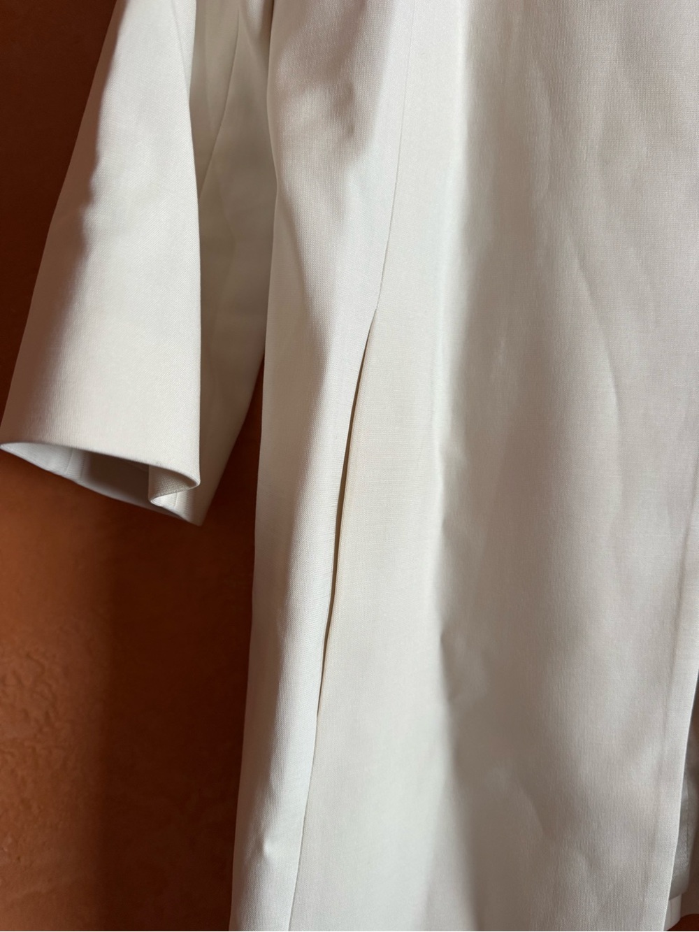 Eileen Fisher Tencel Silk Lined Long Jacket Ivory Medium 3/4 Sleeve - Picture 2 of 7